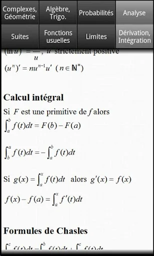 Formules Maths Bac S screenshot 2