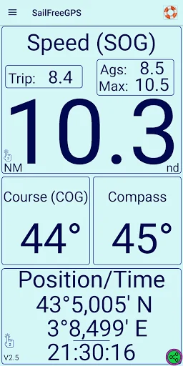 SailFreeGPS screenshot 1