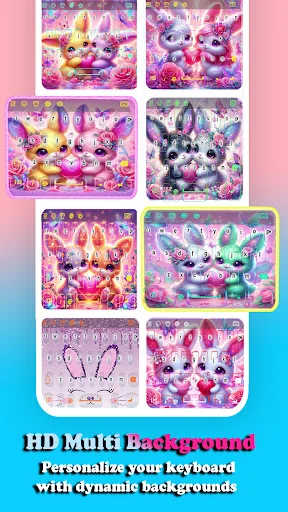 Glitter Bunny Keyboard screenshot 1