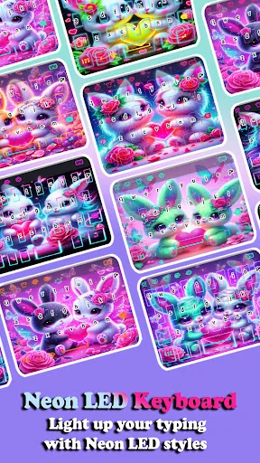 Glitter Bunny Keyboard screenshot 2