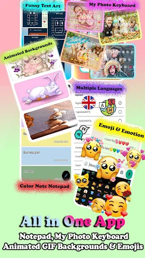 Glitter Bunny Keyboard screenshot 3