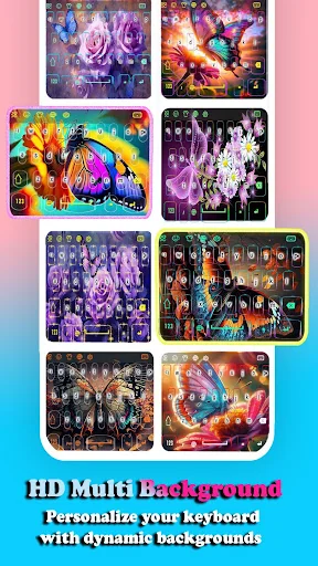 Butterfly and flowers Keyboard screenshot 1