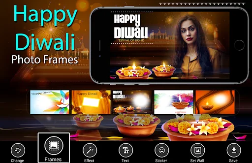 Happy Diwali Photo Frames - ne