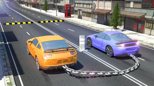 Chained Car Stunt Racing 3D