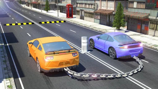Chained Car Stunt Racing 3D