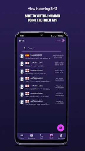 Freeje Optimum Virtual number screenshot 3