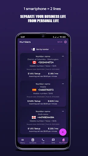 Freeje Optimum Virtual number screenshot 4