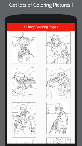 Military Army Coloring Book screenshot 1