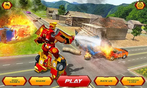 Firefighter Robot Rescue Hero