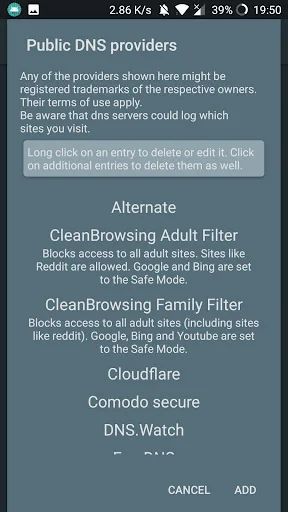 DNSChanger for IPv4/IPv6 screenshot 2