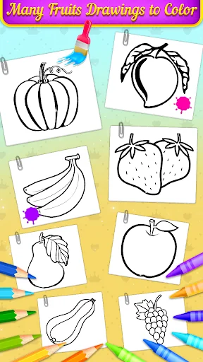 Fruits Coloring Book & Drawing screenshot 2