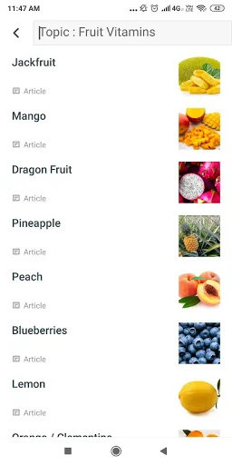 Fruits Vegetables Vitamins screenshot 1