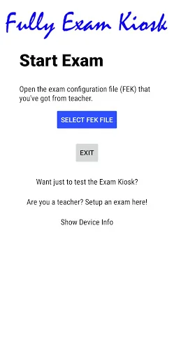 Fully Exam Kiosk