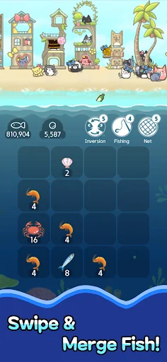 2048 Cat Island: Merge Puzzle