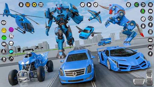 US Police Car Robot Fight Game