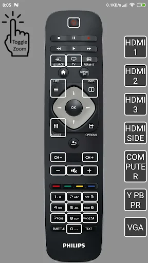 PHILIPS TV IR remote simple