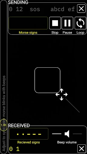 Morse chat by Light simple S/R