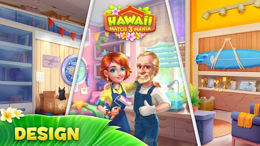 Hawaii Match-3 Mania: Design screenshot 1