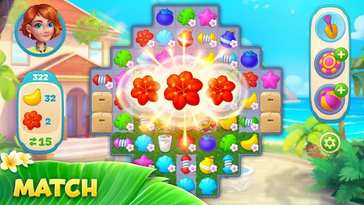 Hawaii Match-3 Mania: Design screenshot 2