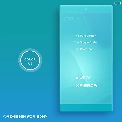 COLORβ’ XPERIA | Theme A CYAN