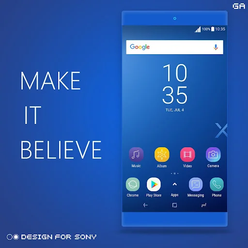 GALAXY XPERIA Theme |JUST BLUE screenshot 3