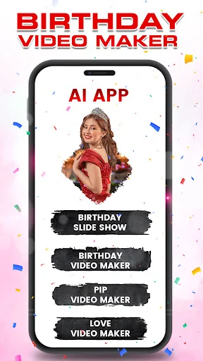 Birthday photo Video Maker screenshot 1