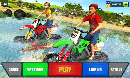 Water Surfer Motorbike Racing