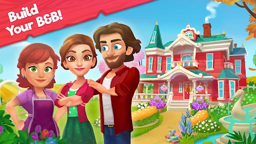 Delicious B&B: Decor & Match 3 screenshot 1