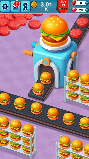 Idle Food Factory Game