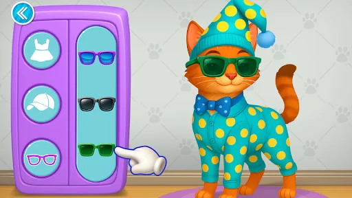 Pet Kitty Pajama Party Night