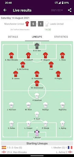 Live Scores for Premier League screenshot 4