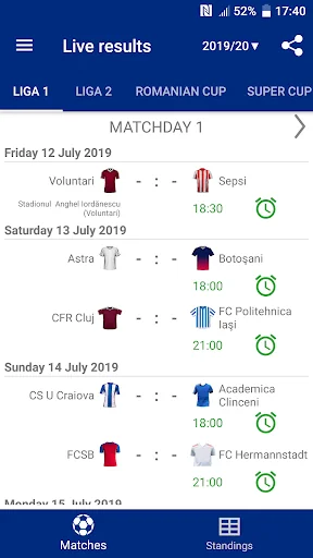 Live Scores Superliga Romania