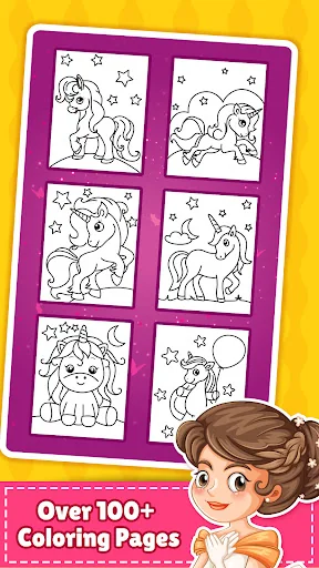Unicorn Coloring Book for Kids screenshot 2