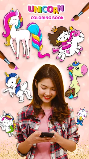 Unicorn Coloring Girl Games