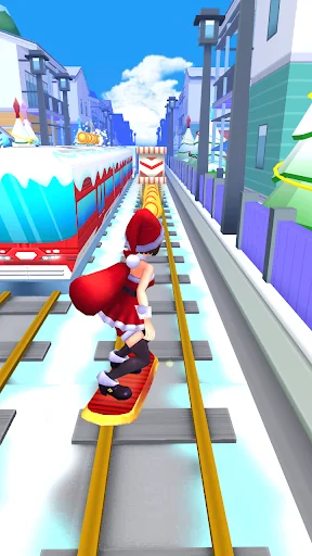 Subway Santa Princess Runner screenshot 4
