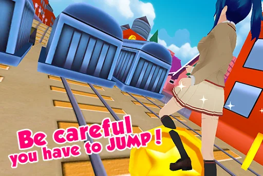 Anime Girl Subway Train Run screenshot 4
