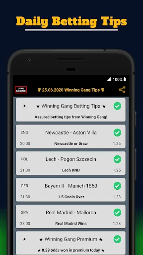 Winning Gang Betting Tips screenshot 1