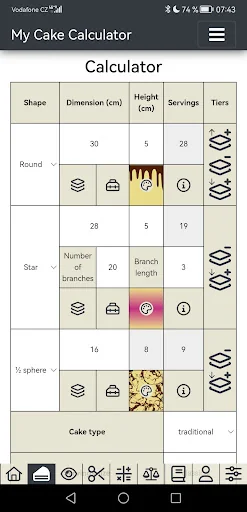 My Cake Calculator screenshot 1