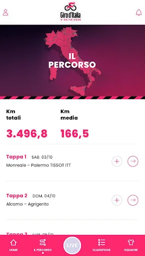 Giro d'Italia screenshot 1