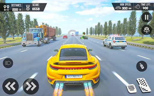 Racing in Highway Car 3D Games