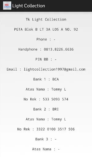 Light Collection Tanah Abang