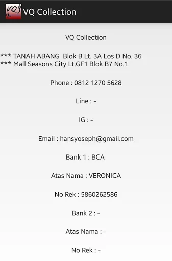 VQ Collection Tanah Abang