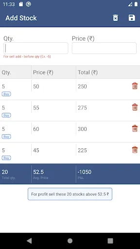 Stock Average Calculator screenshot 3