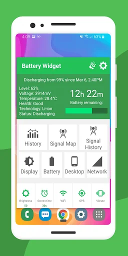 Battery Widget % Level Plus