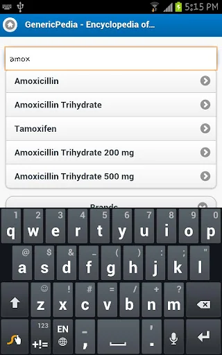 Generic drugs encyclopedia screenshot 3