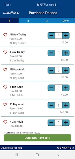 Lee County Transit Mobile App screenshot 1