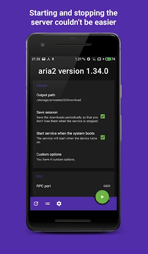 Aria2Android (open source)