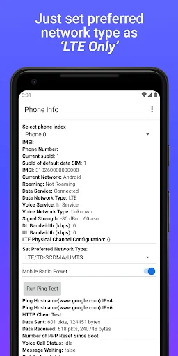 5G 4G LTE Network Switch screenshot 2