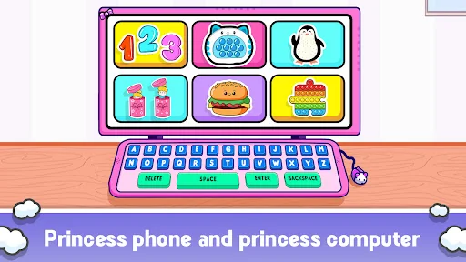 Girls princess computer laptop