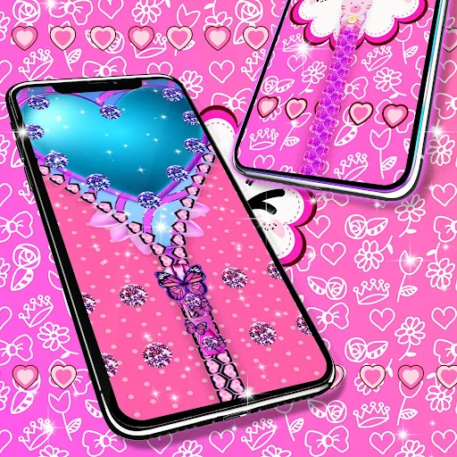 Girly lock screen zipper screenshot 3